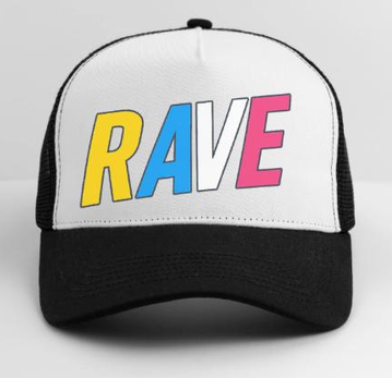 Techno Rave Trucker Cap Rave Techno Musik Outfit Cap Accessoire für Damen und Herren - Geschenk