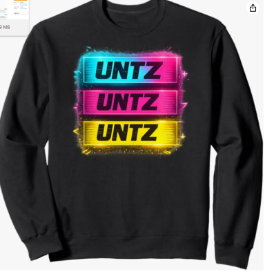Untz Techno Trance Rave Amoureux de Musique électronique Sweat-Shirt
