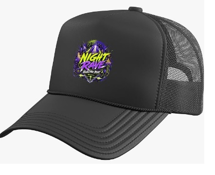 Japan Techno Night Rave Hat Japan Techno Music Night Rave EDM Trucker Hat Cap with Adjustable Mesh Back
