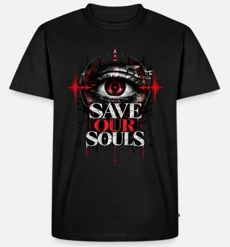 Save Our Souls Auge Fragment Electronic Techno Rave Music T-Shirt Outfit Oberteil für Festivals und Freizeit und als Geschenk