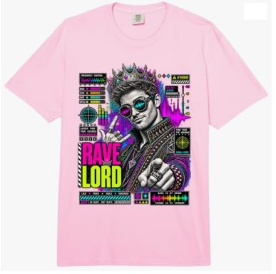 Rave Lord Mallorca T-Shirt 24,99 € Lustiges Disko Rave Lord Mallorca Party Urlaub Beach Oversized Look Unisex Pink T-Shirt Outfit Oberteil auch als Geschenk