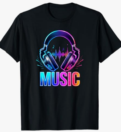 テクノ・ミュージック ヘッドフォン DJ シャツ グラフィック ヘッドフォン・テクノ・EDM 音楽制作デザイン Tシャツ
