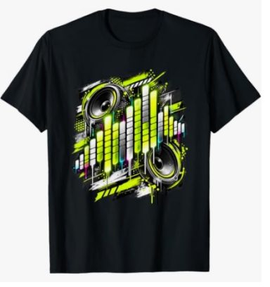 T-shirt Musique électronique T-shirt « Equalizer Bass Box Techno Soundwave » – Musique électronique et rave