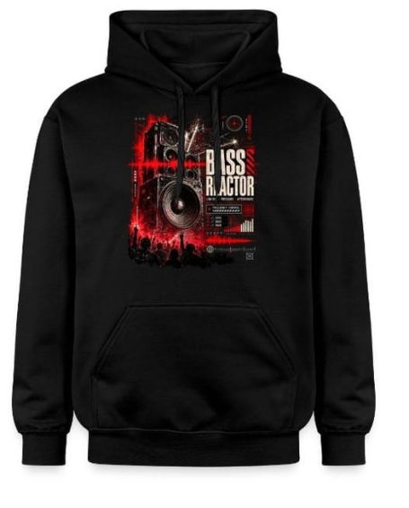 Bass Reaktor Hoodie Techno Bass Reaktor Techno Musik Rave Grafik Hoodie Bekleidung für Party Festival