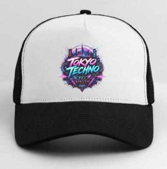 Tokyo Techno Trucker Cap Tokyo Japan Electronic Techno Musik Trucker Cap als Festival Outfit für Damen und Herren