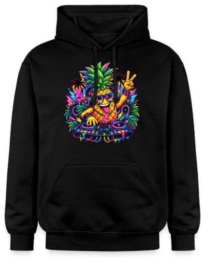 Raving Ananas Hoodie Raving Ananas Techno Elektronische Musik DJ-Hoodie Pullover Kleidung Bekleidung Outfit für Rave Festivals