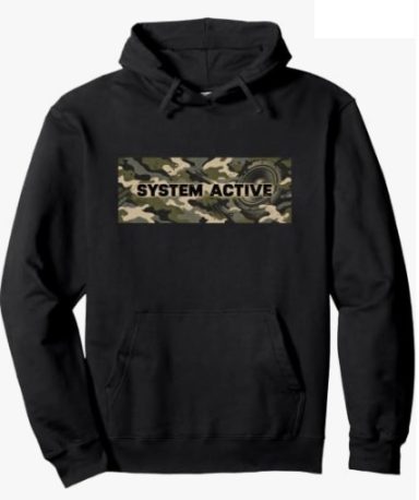 System Active Camo Hoodie System Active Camo Electronic Techno Music Bass Box Speaker Hoodie Pullover Apparel