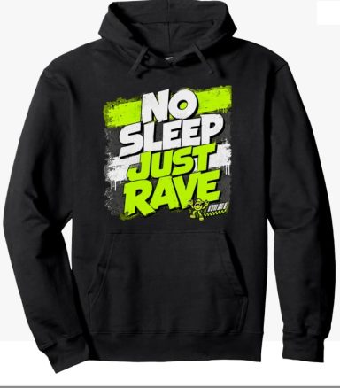 No Sleep Just Rave フーディー No Sleep Just Rave エレクトロニック EDM テクノ ミュージック ユニセックス フーディー フェスティバルコーデ _日本