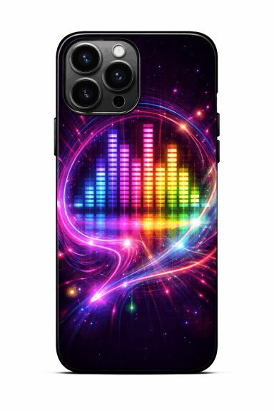 Techno Custodie per iPhone Illustrazione astratta di equalizzatore di musica elettronica techno per custodie per iPhone