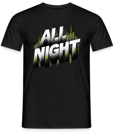 All Night T-Shirt 24,95 Euro All Night Equalizer Style Sommer Musik Mallorca Party Geschenk Outfit T-Shirt für Damen und Herren