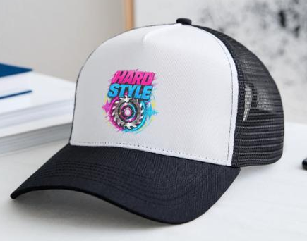 Hardstyle Lettering Saw Blade Techno Rave Cap - Multicolored