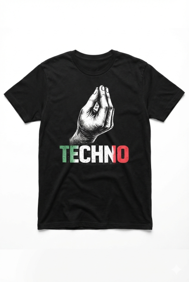 Design Techno Italia gesto della mano - Abbigliamento dj 