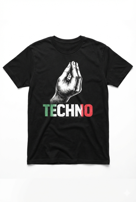 Funny Techno - Italian Hand Gesture - Rave Festival Outfit Clothes T-Shirt