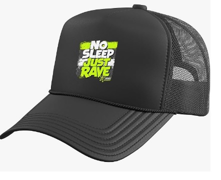 No Sleep Just Rave Hat No Sleep Just Rave Techno Electronic Music EDM Trucker Hat Cap with Adjustable Mesh Back