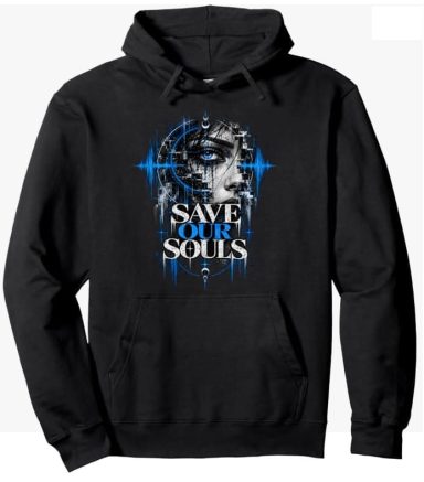 Save Our Souls Hoodie Save Our Souls Blue Female Face Fragment Techno Electronic Music EDM Hoodie Pullover Clothing Gift