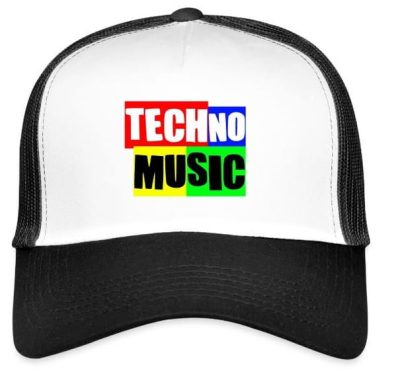 Colorful The Rave Never Ends Bass Box Speaker Electronic Techno Music EDM Gift Trucker Cap Hat