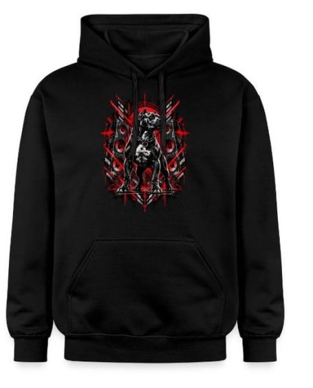 Pitbull Techno Hoodie Techno, elektronische Musik, Pitbull Design, Lautsprecher, Bassbox, Grafik-Hoodie, Pullover, Kleidung, Geschenk