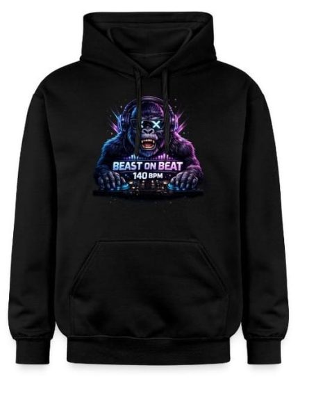 Techno Gorilla-Hoodie 140 BPM Elektronische Musik Techno Rave EDM Unisex Gorilla-Hoodie Pullover Kleidung Bekleidung Geschenk für Damen und Herren