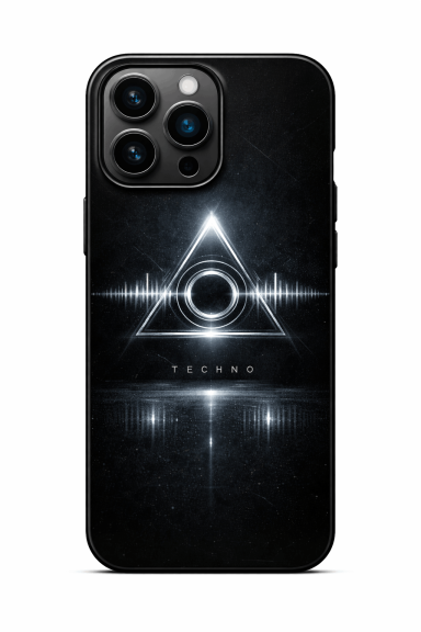 Diseño de música electrónica Techno Triangle con onda sonora para fundas y Carcasa de iPhone