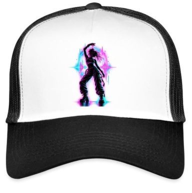 Neon Raver Girl Cyberpunk Electronic Techno Music Rave EDM Trucker Cap Gift