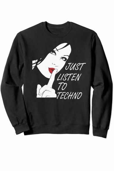 Música Tecno Sudadera Ropa Música Tecno, chica raver, EDM, música electrónica, diseño, sudadera