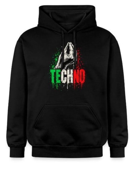 Italian Hand Gesture Hoodie Italian Hand Gesture Techno Music National Flag Design Hoodie Pullover Festival Party Outfit