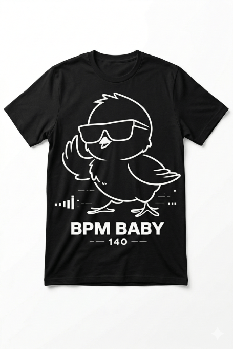 Funny BPM Baby 140 - Electronic EDM Techno Rave Apparel Design T-Shirt
