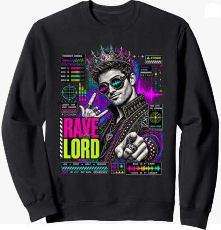 Rave Lord Sweatshirt Funny Rave Lord Techno Music EDM DJ Party Outfit Design Sweatshirt - Suitable for dance music lovers, party scenes, DJ events, club visits