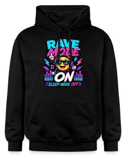 Rave Mode On Sleep Mode Off Hoodie Rave-Modus ein, Schlafmodus aus – Techno, Graphic, elektronische Musik, Rave, EDM – Hoodie, Pullover, Kleidung, Bekleidung für Festivals
