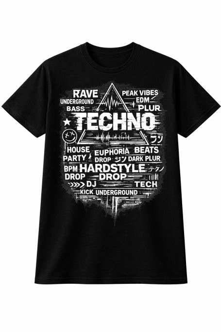 テクノアンダーグラウンドシャツ テクノ レイヴ EDM アンダーグラウンド ベース ミュージック Tシャツ