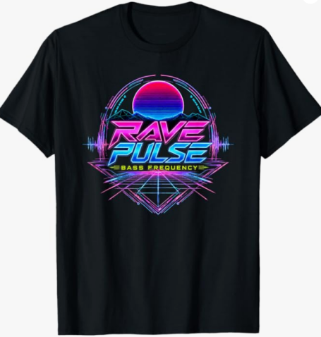 「Rave Pulse」ベース・フリークエンシー EDM テクノ・フェスティバル Tシャツ レイヴ・パルス ベース・フリークエンシー EDM テクノ・フェスティバル Tシャツ