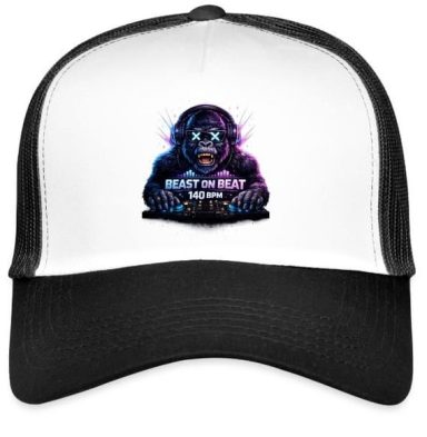 140 BPM Electronic Music Techno Rave EDM Gorilla Trucker Cap