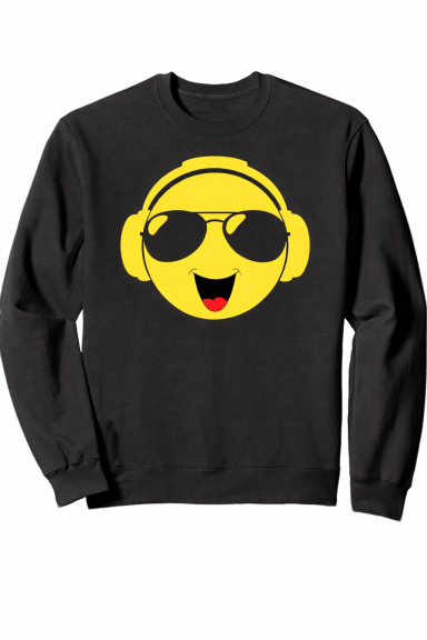 Smiley Acid Techno Felpa Felpa da festival con motivo smiley acid techno e musica hardstyle